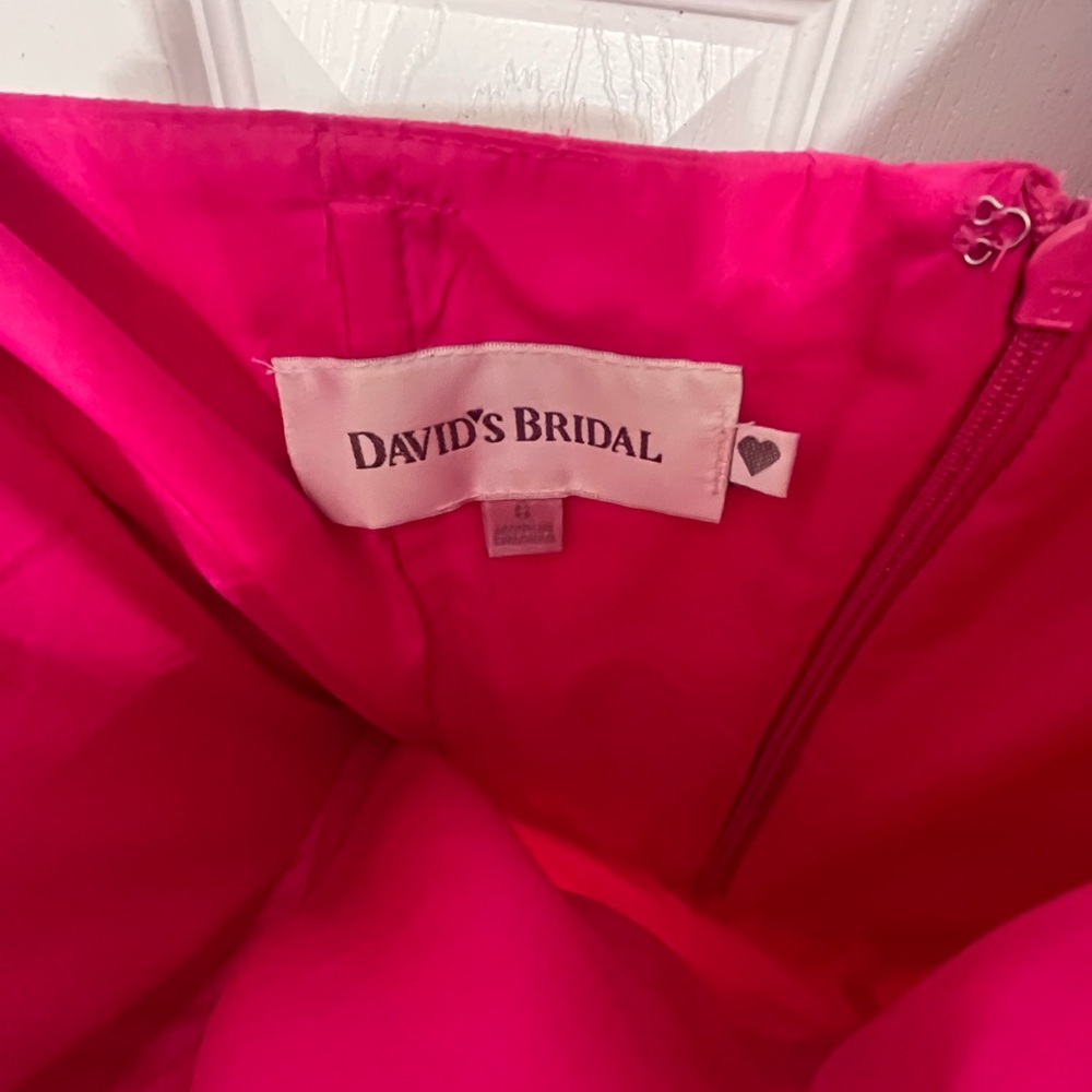 David's Bridal Fuchsia Gown
